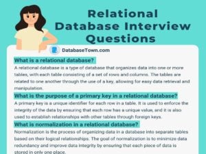 18 Relational Database Interview Questions and Answers