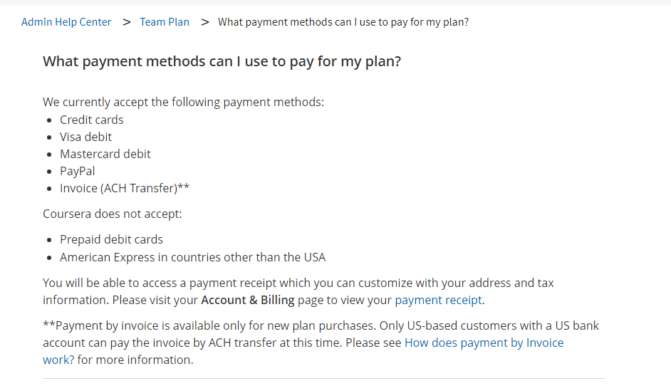 coursera payment options