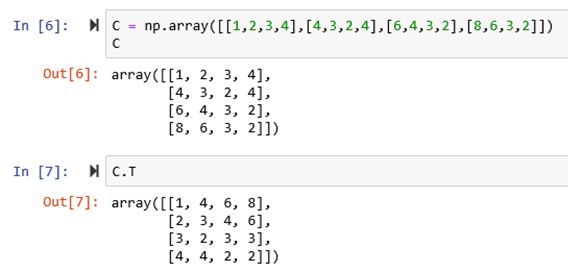 Transpose of a Matrix in Python