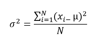Population Variance formula 
