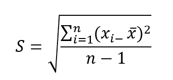 Sample Standard Deviation formula 