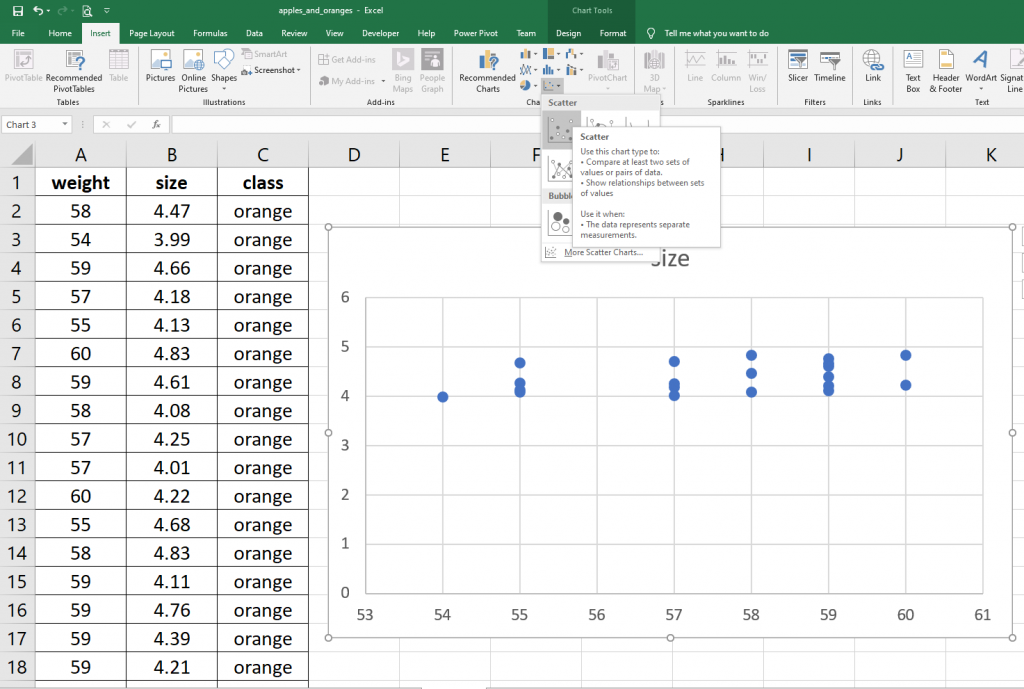 simple linear regression in excel